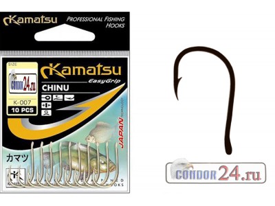 Крючки KAMATSU Chinu, уп. 100 шт.